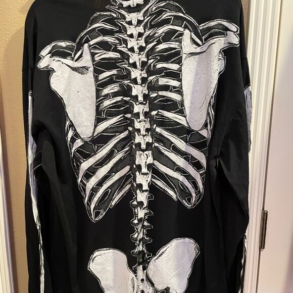 Spirit Men’s Double Sided Skeleton Long Sleeved Shirt XXL - Picture 14 of 15